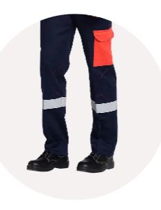 TARAPRO Ncredible FR Trousers 100% Cotton, 350gsm, Satin -Excellent molten iron protection - High performance FR clothing recommended for heavy welding