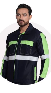 TARAPRO,Titan FR Jacket Viscose & Wool Based Multi Fiber, 330gsm, Double Faced- choice for protection against molten aluminum, bath, cryolite, iron, zinc and copper