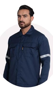 TARAPRO,Rigger FR Jacket 93% M-aramid, 5% P-aramid, 2% Antistatic, 150gsm, Plain-UItra lightweight inherent FR workwear-Excellent protection against flash fire-In-built antistatic properties