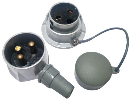 Metal Clad Plug and Socket - Make Standard Gold - Crompton