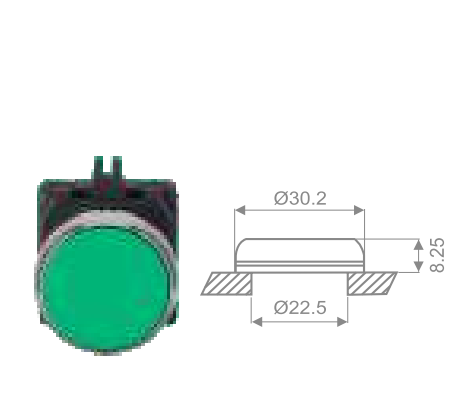 LT GEN NEXT Meta Metal Push Button & Selector Actuator - Modular Remote Control Units - Diameter 22.5mm - Multiple Head Options