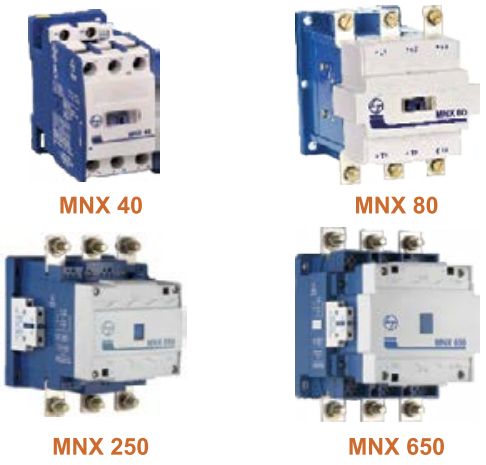 LT 3 Pole Power Contactors - Type MNX - AC3 Range 9A to 650A