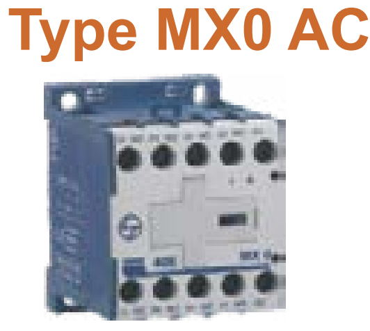 LT Control Relays (Auxiliary Contactors) - Type MX0 AC