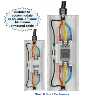 LT SS Enclosure for MCCBs - Suitable upto 250A 50kA - Size I & II