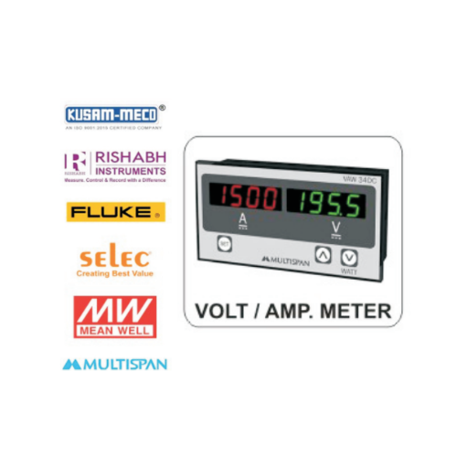 Volt / Amp. Meter - Kusam Meco - Rishabh - Fluke - Selec - Mean Well MW - Multispan