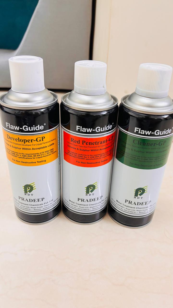 Pradeep Flaw-Guide Developer GP - Red Penetrant GP - Cleaner GP