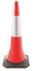 Udyogi Traffic Cone Rubber Base Safety Cone