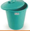 Taksi Dustbin with Leed Plastic Dustbin