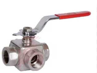 3 pc Design Ball Valve - L & T Type Flow Screw / Flanged End - 9MM to 200MM