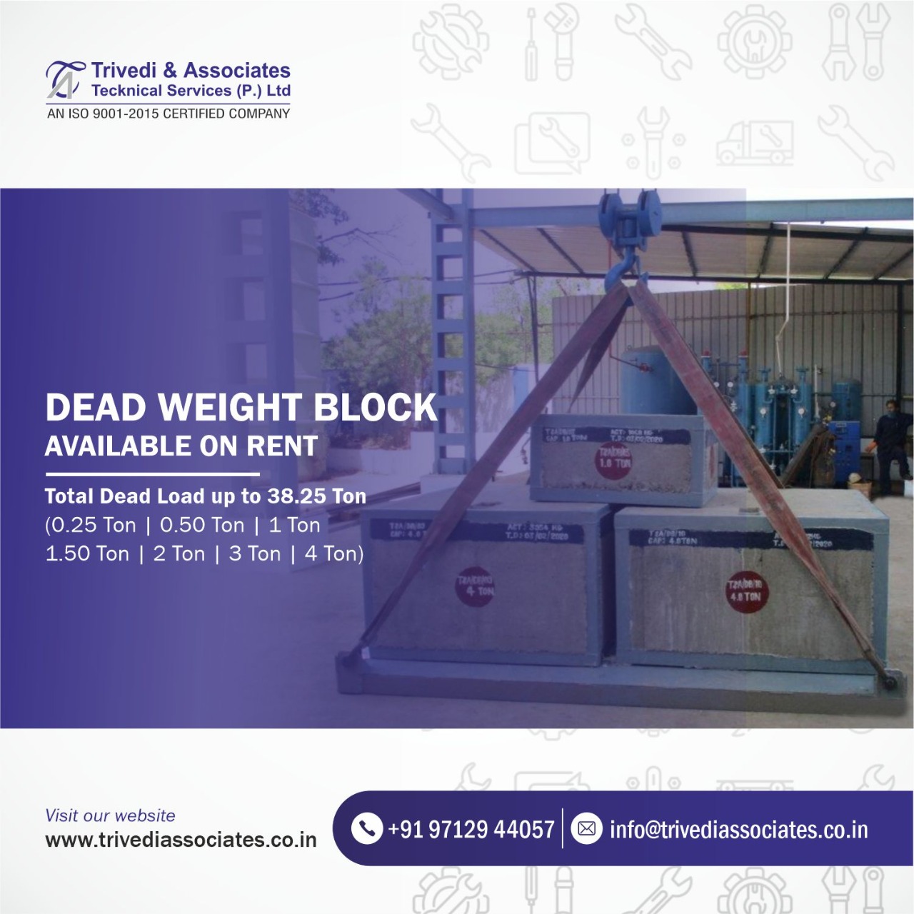 Dead Weight Available on Rent for Actual Load Test Work