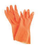 Orange Rubber Chemical Gloves - Product Image 2